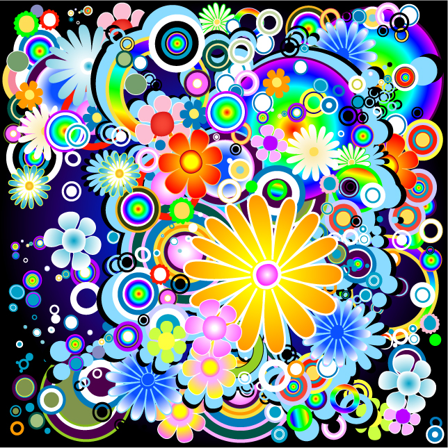 free vector Colorful flowers vector
